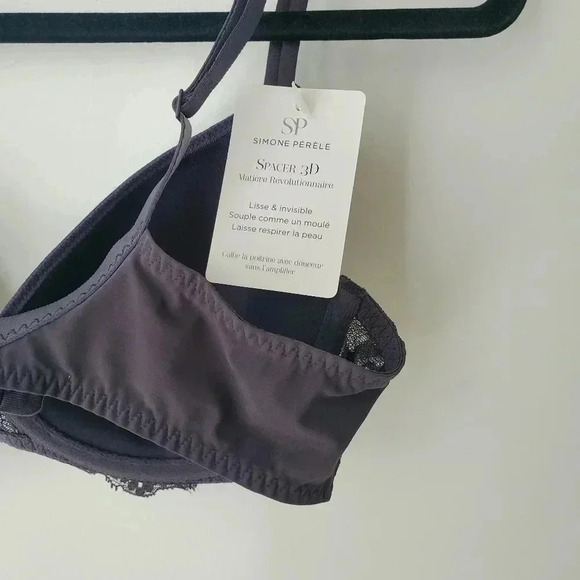 Simone Perele Amour 3D Plunge  Bra, Anthracite - Picture 8 of 9
